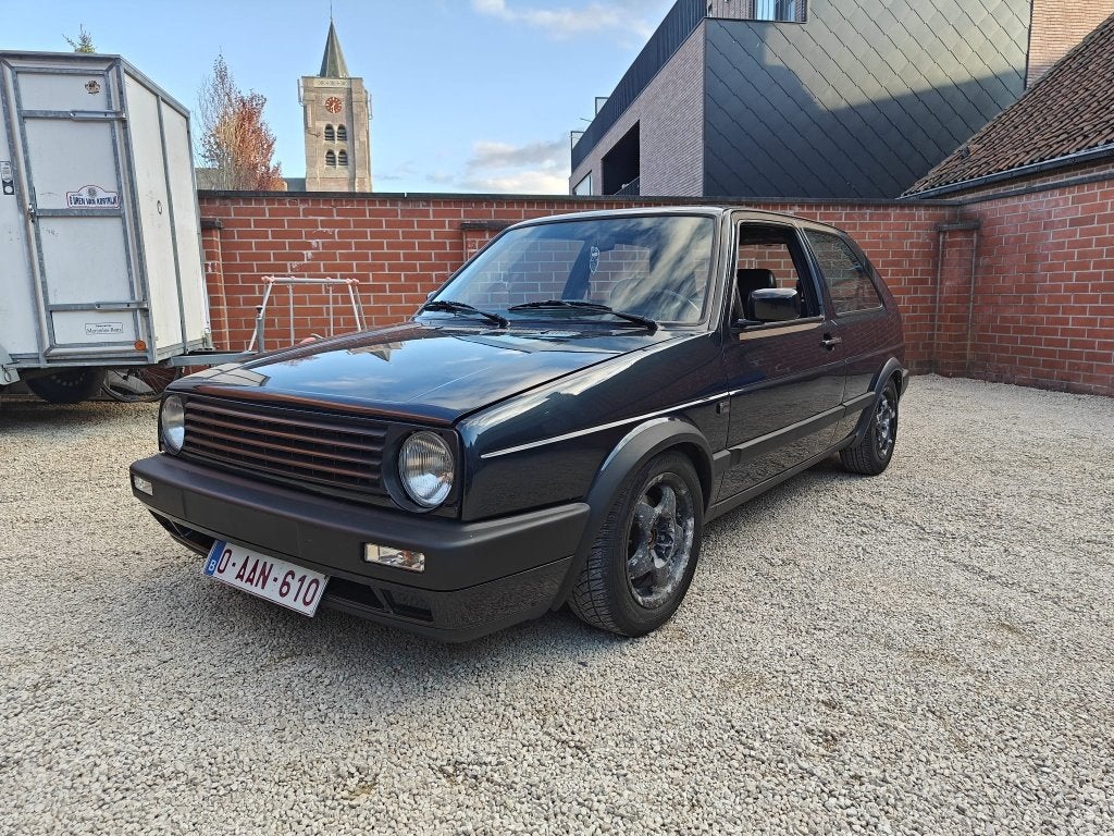 Golf mk2, Auto's, Volkswagen, Zwart, Zwart, Leder, Handgeschakeld