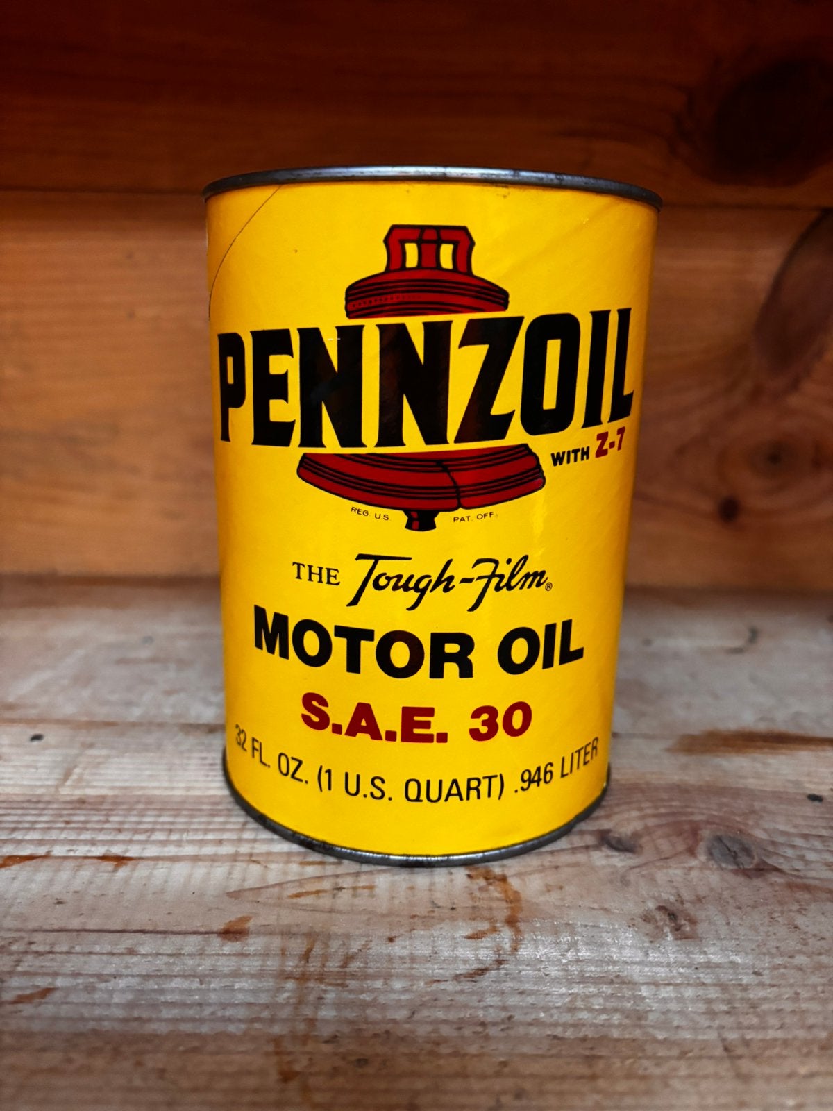 Ancien bidon pennzoil huile olieblik plein top état, Collections, Enlèvement ou Envoi, Comme neuf