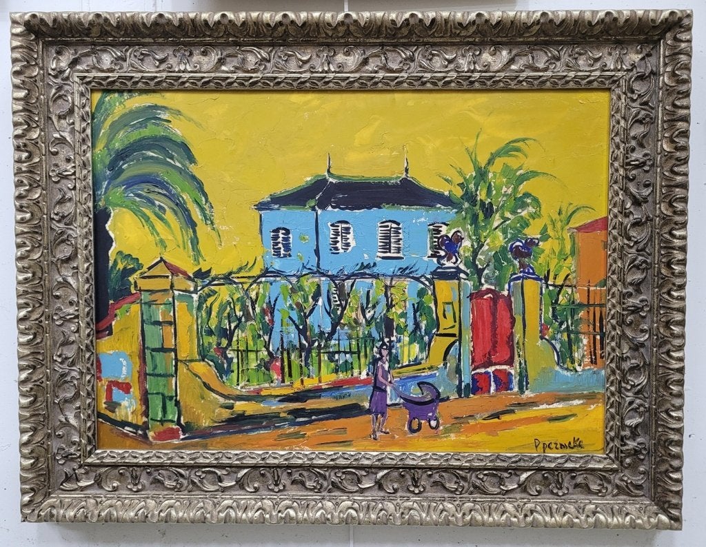 Paul PERMEKE, moeder met kinderwagen, Antiek en Kunst, Ophalen of Verzenden, Gesigneerd, Olieverf, Paneel