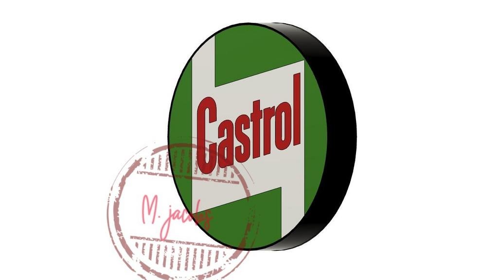 Belle boîte à lumière Castrol, parfaite pour la grotte des h, Enlèvement ou Envoi, Neuf, Table lumineuse ou lampe (néon)