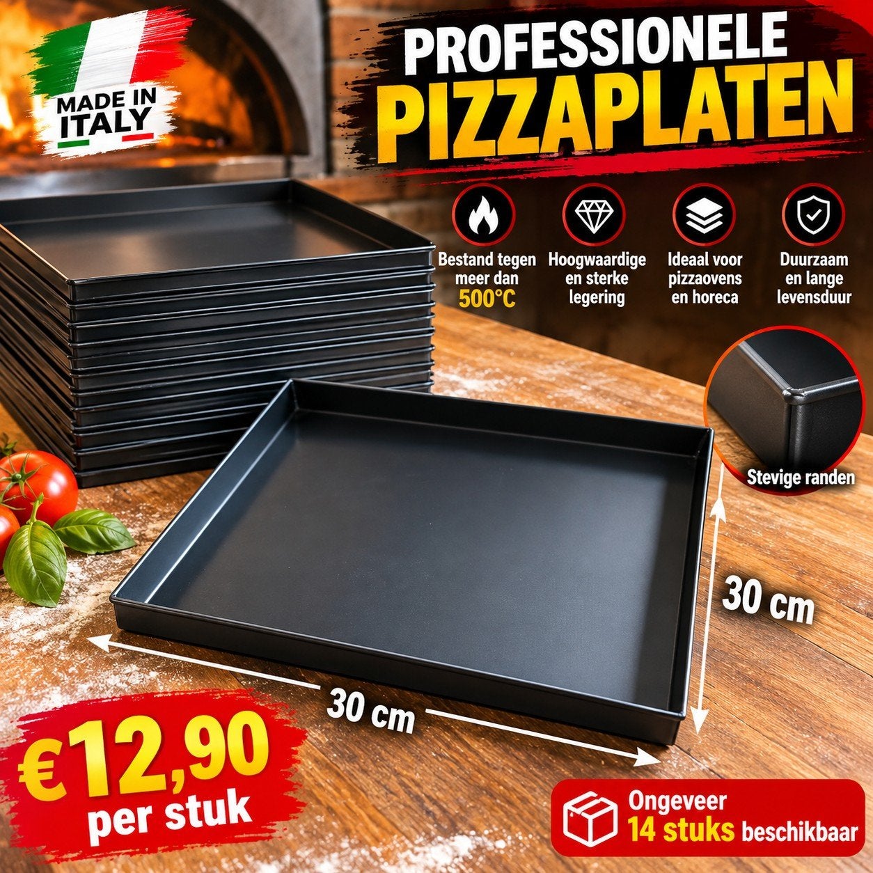 PIZZA PLATEN 30CM, Elektronische apparatuur, Ophalen of Verzenden