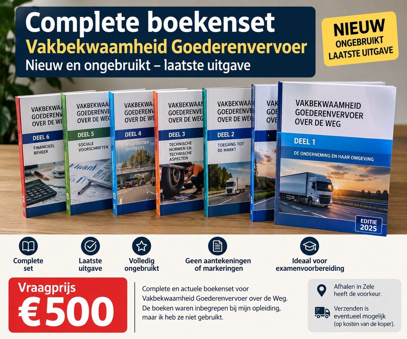 Complete boekenset Vakbekwaamheid Goederenvervoer, Boeken, Iltb, Vakgebied of Industrie, Nieuw, Ophalen of Verzenden