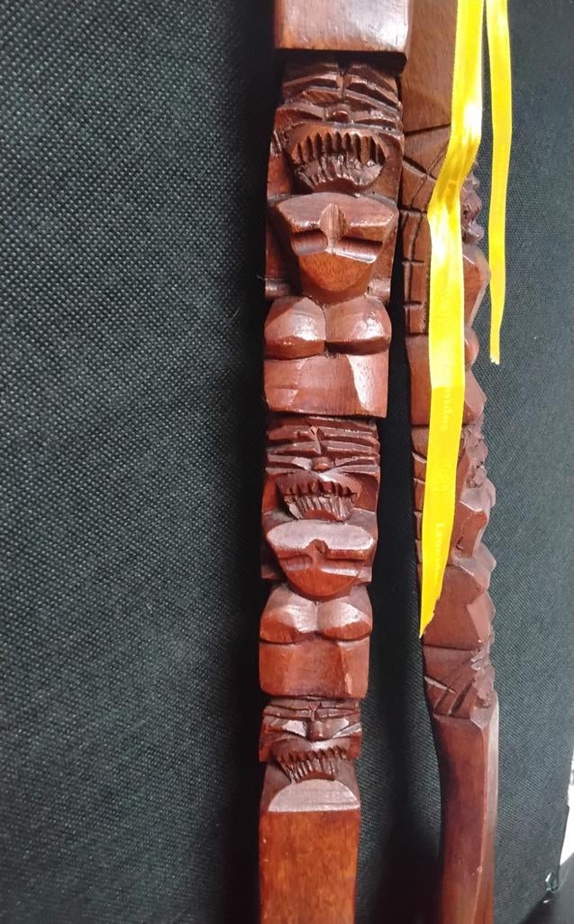 Cuillère et fourchette en bois XL - sculptées à la main - 73, Enlèvement ou Envoi