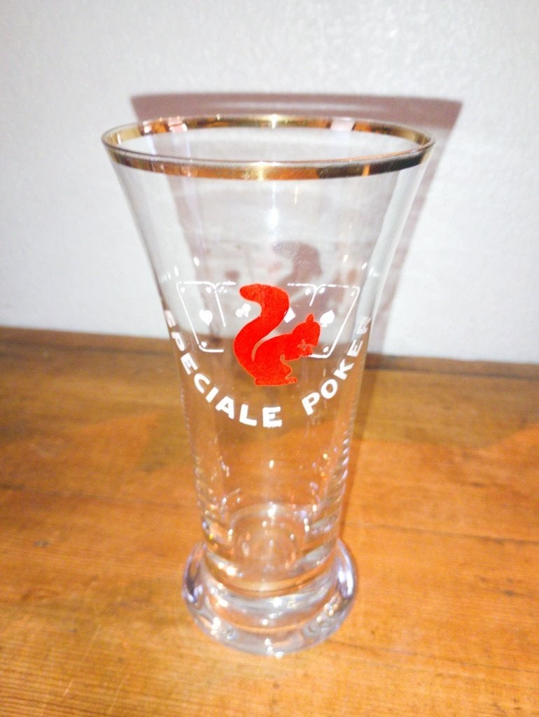 Brasserie bière verre flûte Speciale Poker, Collections, Enlèvement ou Envoi, Comme neuf, Verre ou Verres, Autres marques