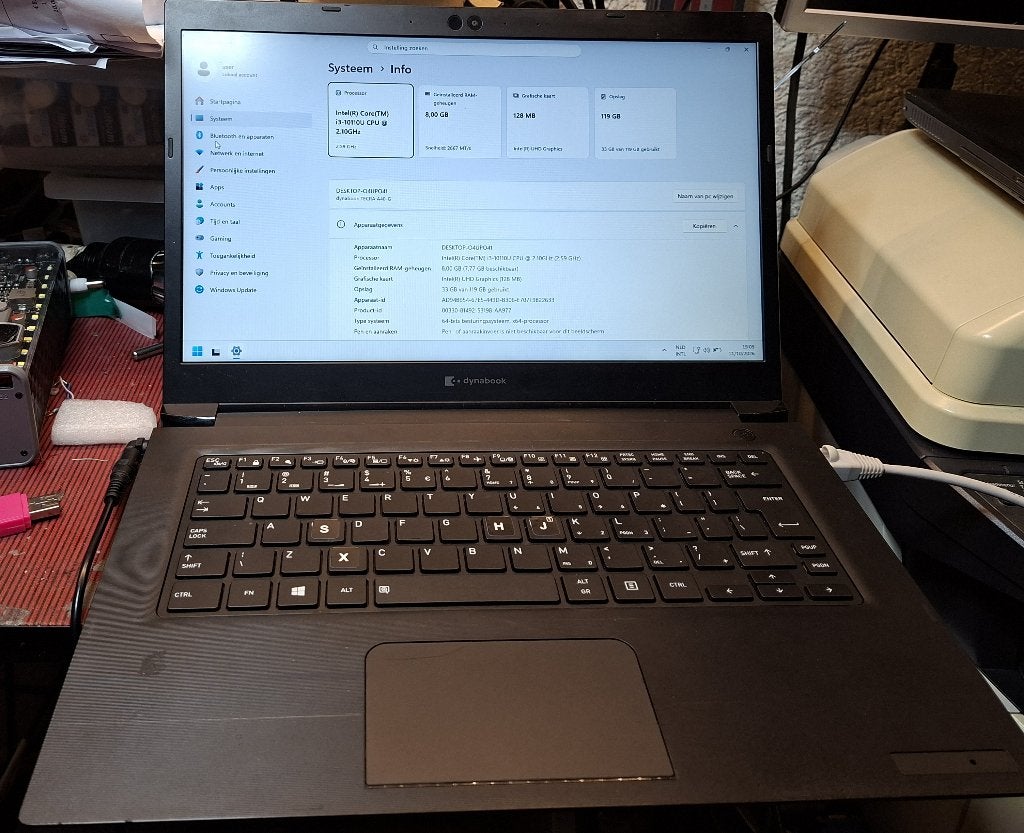 internet PC dynabook i3 gen10 8GB ram 128GB SSD win11, Qwerty, 8 GB, Refurbished, 14 inch