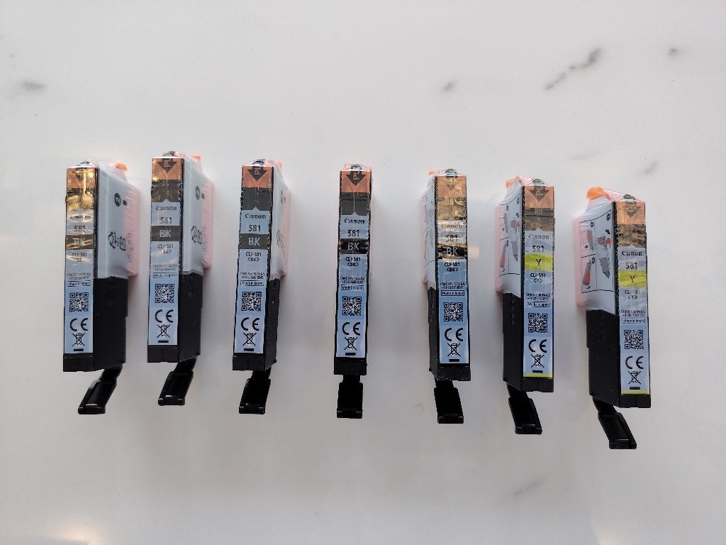 Canon CLI-581 inktpatronen geopend, Computers en Software, Ophalen of Verzenden, Nieuw, Cartridge, Canon