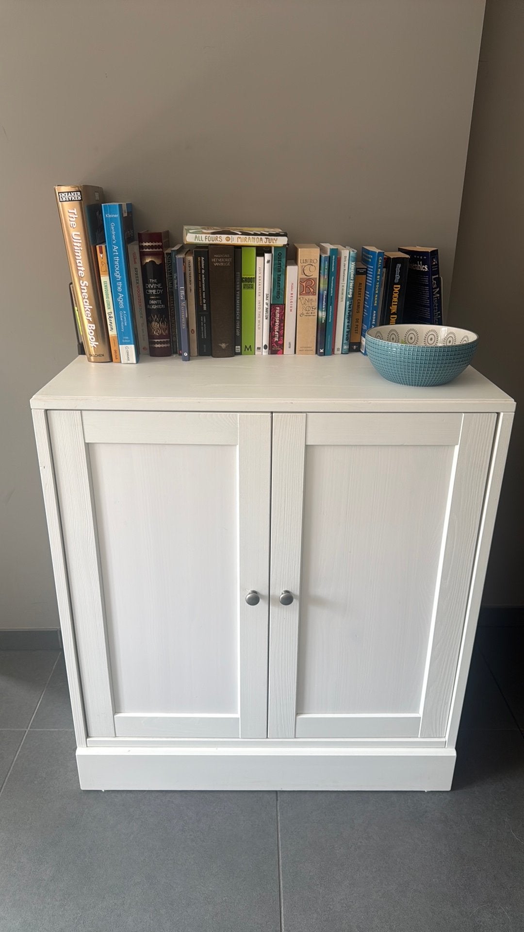 IKEA HAVSTA Kast met Plint – Massief Hout – Wit, Ophalen, Gebruikt, 50 tot 100 cm, 25 tot 50 cm