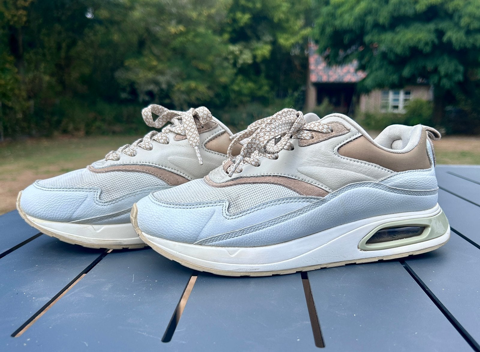 HOFF sneakers beige/blauw maat 38, Kleding | Dames, Schoenen, Beige, Ophalen of Verzenden, Zo goed als nieuw, Sneakers