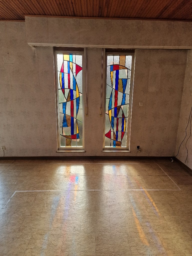 Glas in lood, Ophalen, Gevelraam of Ruit, Minder dan 80 cm, Glas in lood