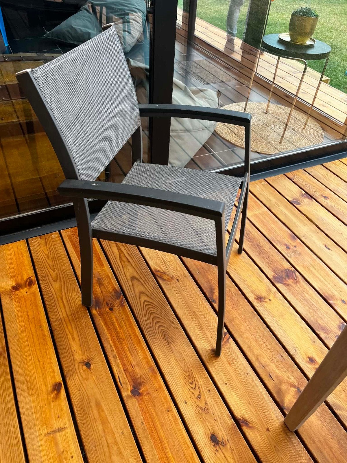 5 fauteuils de terrasse, Ophalen, 5 zitplaatsen, Gebruikt, Aluminium