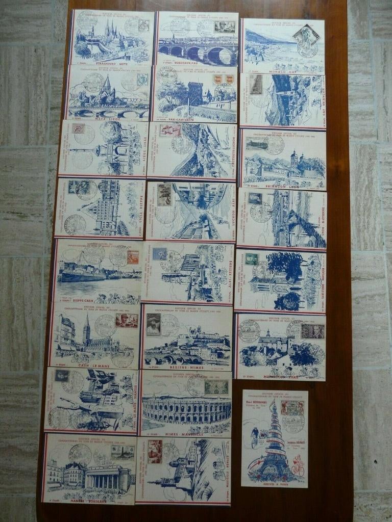 CP Souvenir pour le 50naire du Tour de France - No Cofalu, Enlèvement ou Envoi, Comme neuf