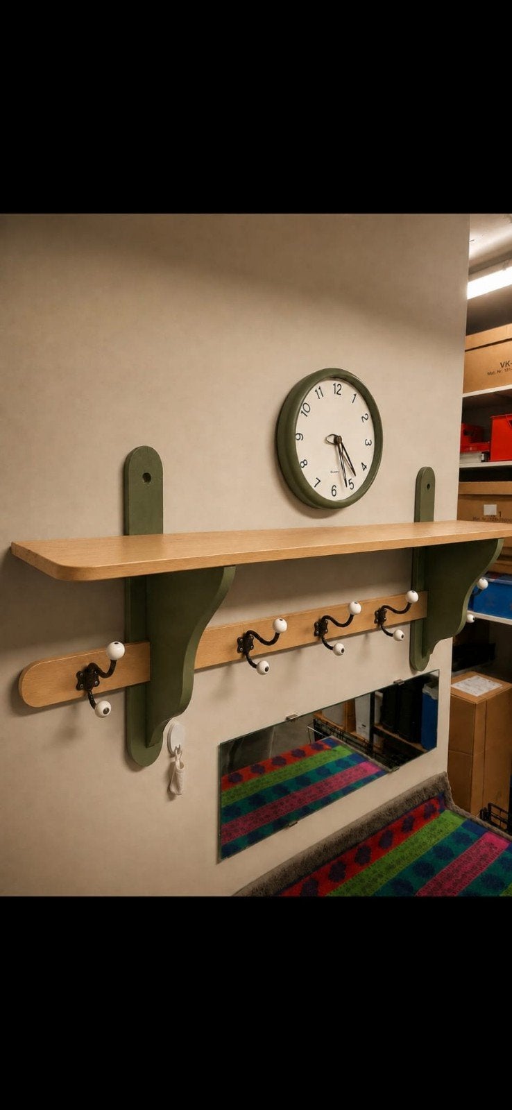 kapstok met hoedenplank, Gebruikt, 100 tot 150 cm, Hout, Ophalen