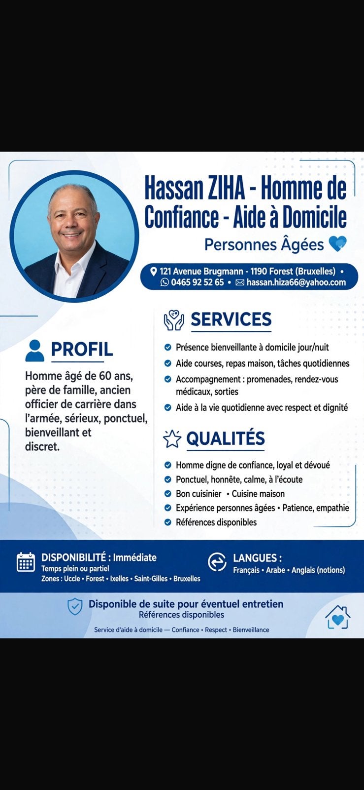 Aide et accompagnement aux personnes âgées à domicile, 33 - 40 heures, À partir de 10 ans, Contrat à durée indéterminée, Convient comme travail d'appoint