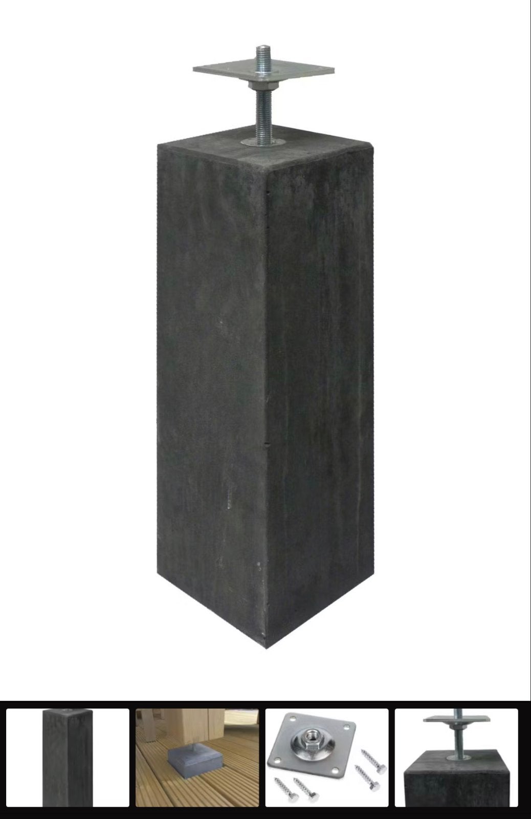 Verstelbare betonpoer 19,5 x 19,5 cm – Ongebruikt (7 stuks), Tuin en Terras, Ophalen, Zo goed als nieuw