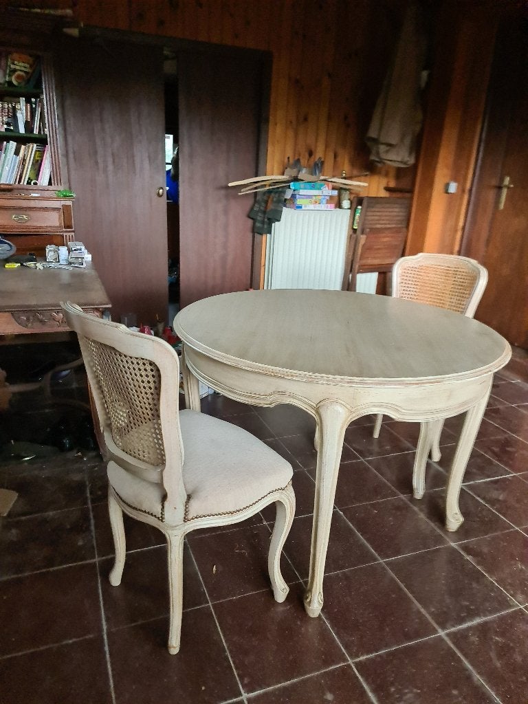 Table ronde bois massif, 100 à 150 cm, Quatre personnes, Enlèvement ou Envoi, Cerisier