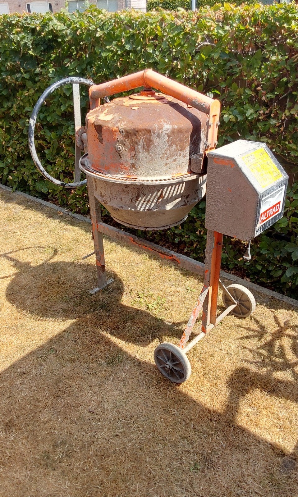 Bétonnière électrique, Enlèvement