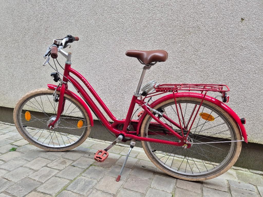 mooie rode meisjesfiets 20 inch, Fietsen en Brommers, Ophalen, Velgrem, B-Twin, Versnellingen