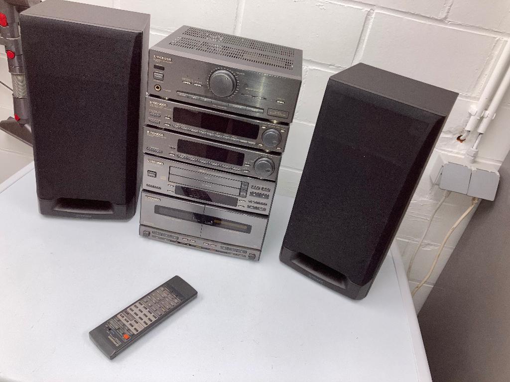 Stereoketen inclusief 2 boxen en afstandsbediening, Ophalen, Gebruikt, Tuner of Radio, Pioneer