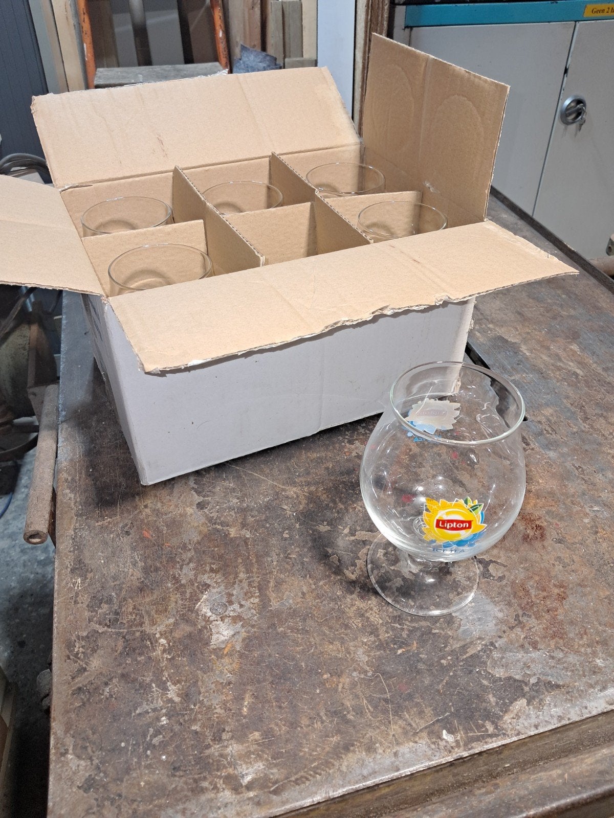 6 lipton glazen 33 cl, Ophalen, Nieuw, Frisdrankglas