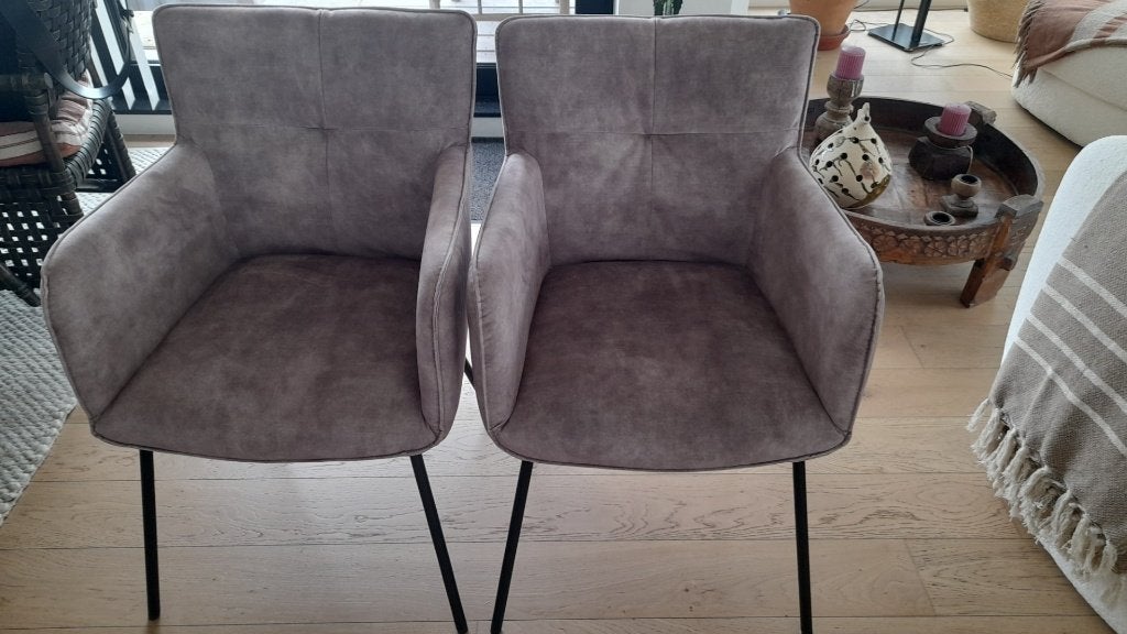 Twee Stoelen, Huis en Inrichting, Stoelen, Gebruikt, Twee, Leer, Overige kleuren, Ophalen