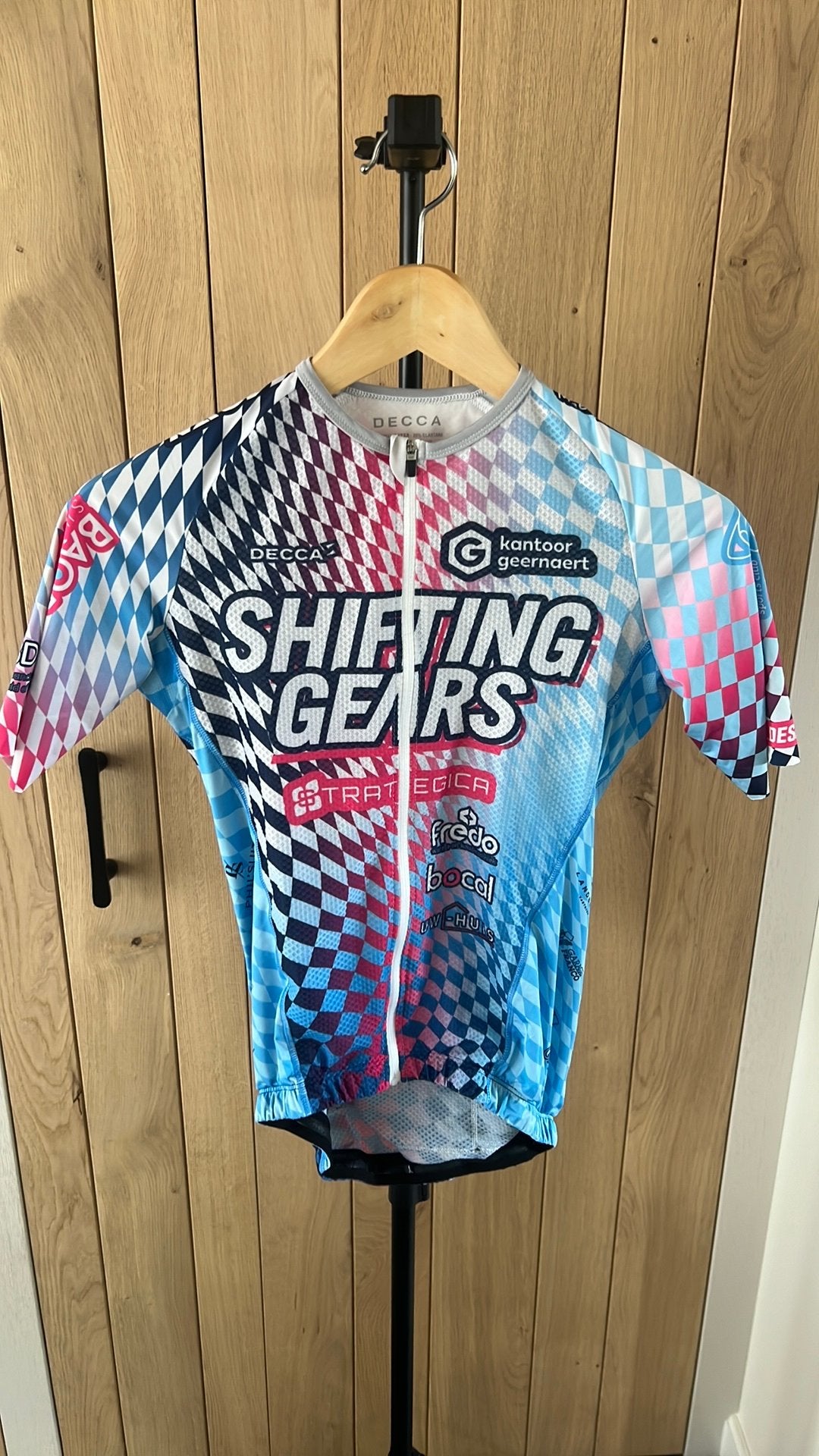 Maillot d'équipe Shifting Gears Decca à manches courtes XS, Enlèvement ou Envoi, Comme neuf, XS