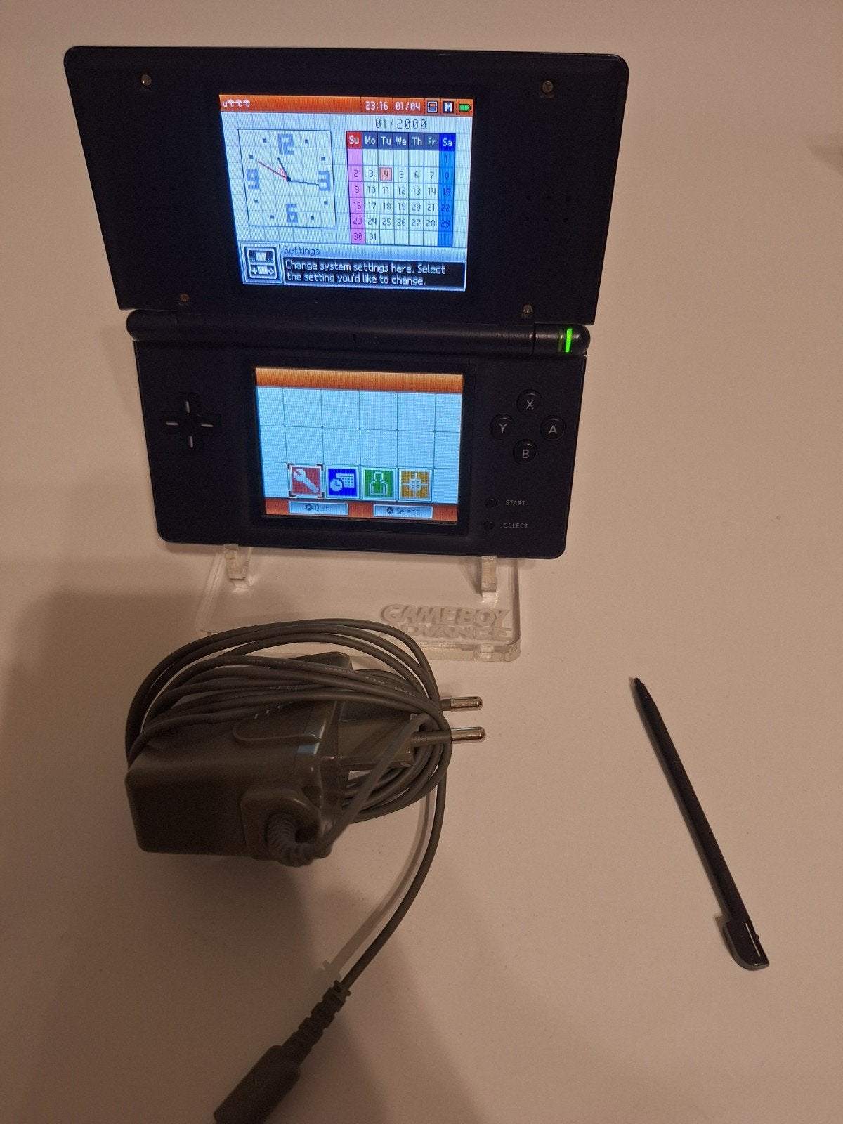 Nintendo DS Lite donkerblauw met oplader en stylus, Ophalen of Verzenden, DS Lite