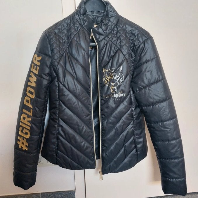 Plein Sport Black Puffer Jacket – XXL, Ophalen of Verzenden, Zo goed als nieuw