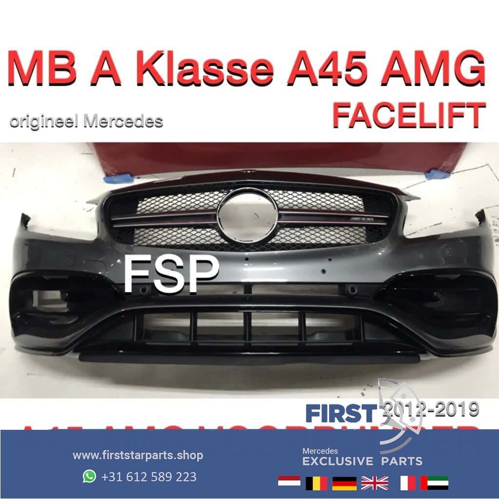 W176 Facelift A45 Facelift AMG Voorbumper grijs compleet 201, Gebruikt, -, Voor, Ophalen of Verzenden