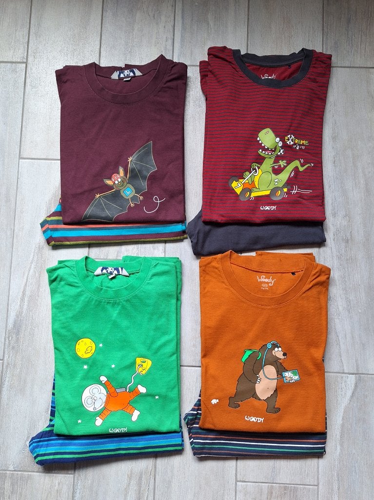 ★ M164 - Woody Pyjama's, Nacht- of Onderkleding, Ophalen of Verzenden, Zo goed als nieuw, Jongen
