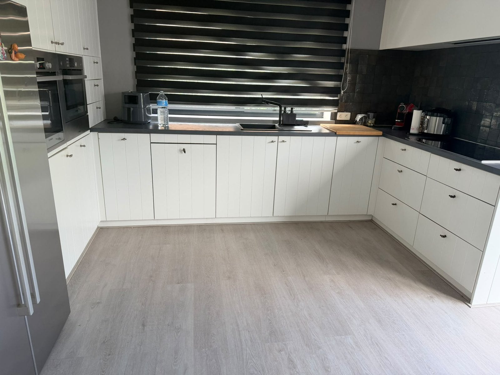 Cuisine en U 2,87 m, 3,4 m, 2,8 m, Maison & Meubles, Enlèvement, Utilisé, Cuisine en U, Blanc