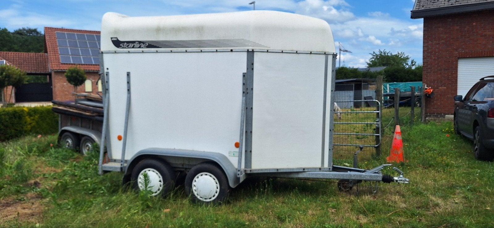 Paardentrailer, Dieren en Toebehoren, Ophalen, Gebruikt, Hout, 1½-paards trailer