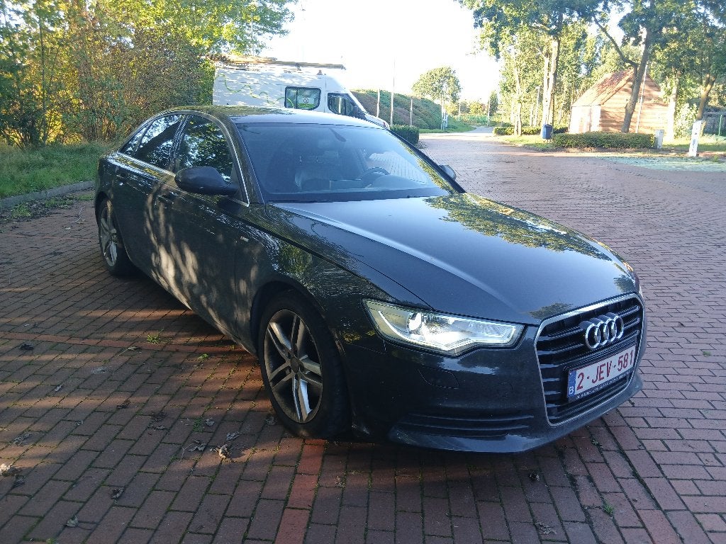 Audi a6 S-LINE, Auto's, Zwart, Leder en Stof, Zwart, Particulier