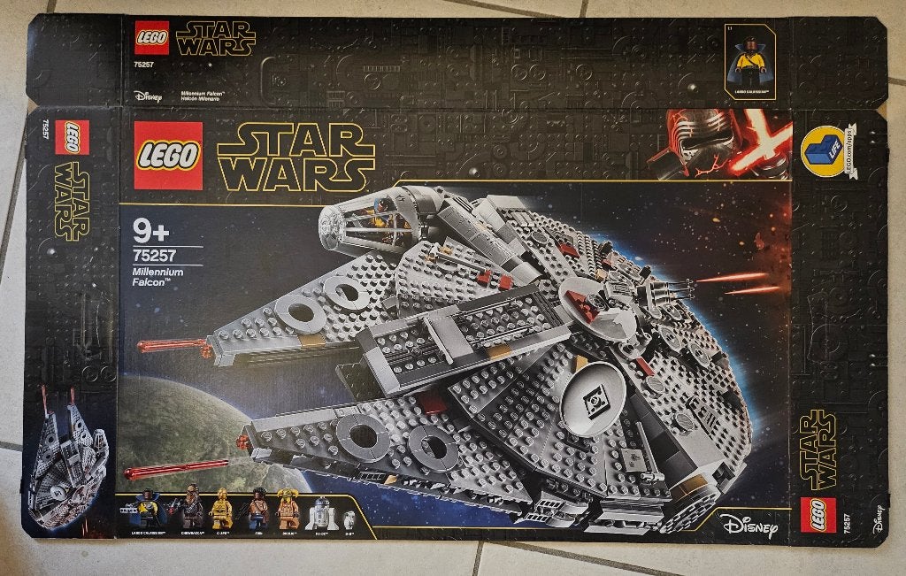 Lego 75257 Millenium Falcon, Lego, Ensemble complet, Comme neuf, Complet