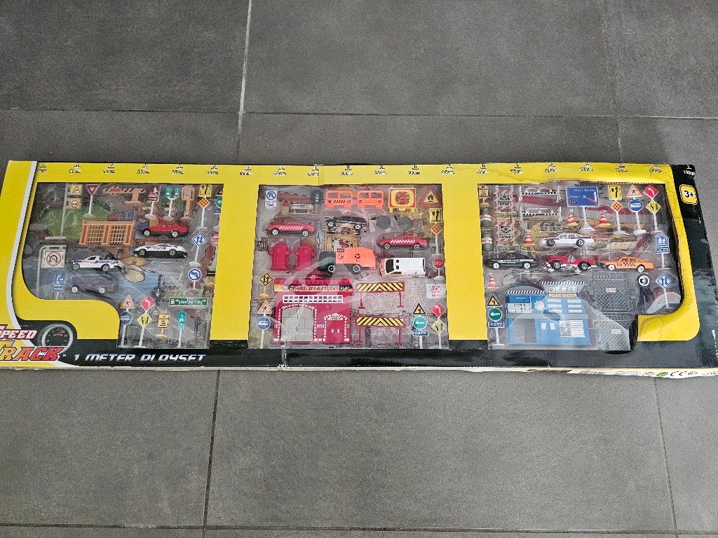 1 meter speelgoedauto's (Speed Track), Ophalen of Verzenden, Gebruikt