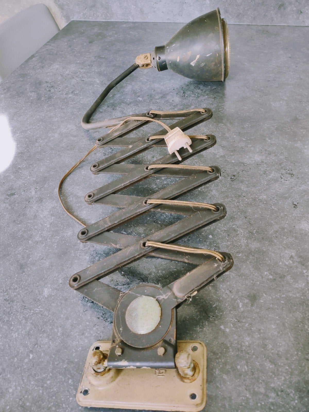 Vintage schaar/harmonieka lamp., Enlèvement ou Envoi