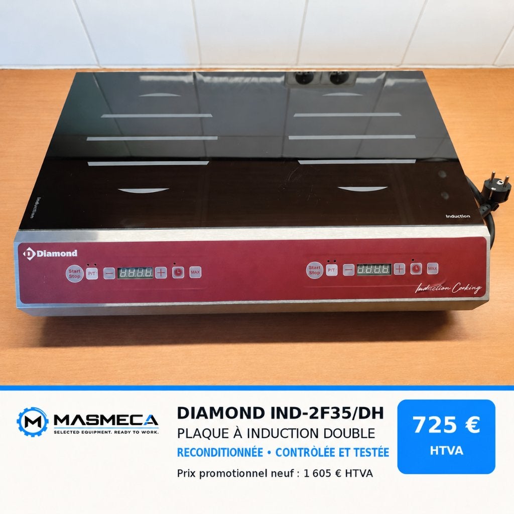 PLAQUE À INDUCTION / INDUCTIEKOOKPLAAT DIAMOND IND-2F35/DH, Articles professionnels, Enlèvement, Neuf, dans son emballage, Cuisinière, Friteuse et Grils