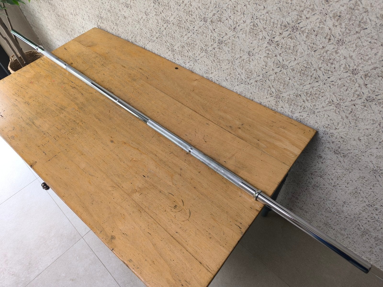 1 x barre d'haltère longue (200cm) 2,8cm., Sports & Fitness, Équipement de fitness, Enlèvement, Utilisé, Bras, Barre d'haltères