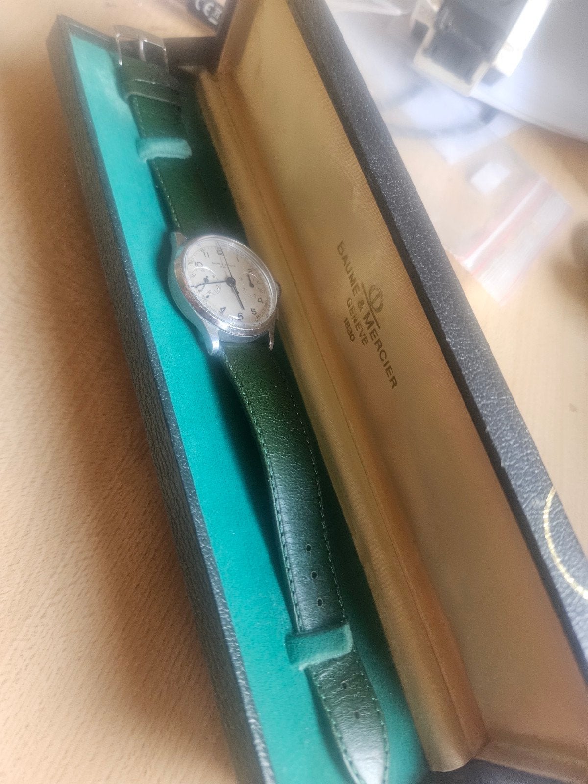 montre chronographe Baume &Mercier année 40-50, Enlèvement ou Envoi, Acier
