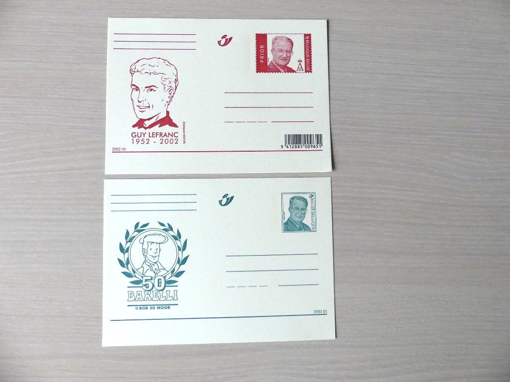 2 Cartes postales illustrées GUY LEFRANC et BARELLI, Enlèvement ou Envoi, Non oblitéré