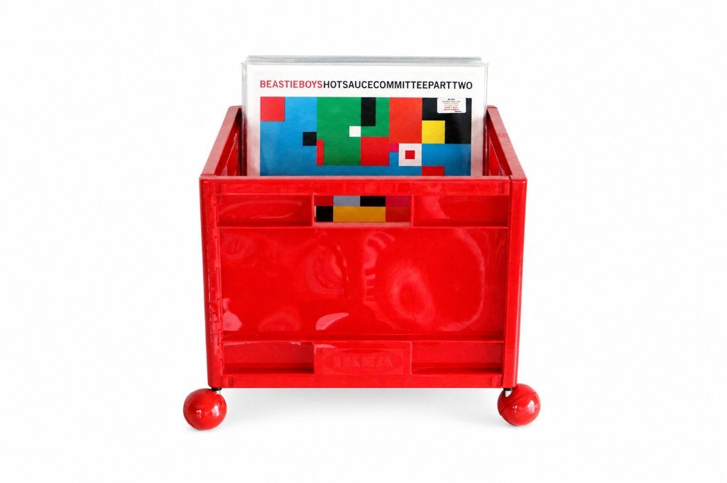 Vintage Ikea Märd opbergkrat opbergbox - Vinyl Crate Memphis, Ophalen of Verzenden, Huis en Inrichting