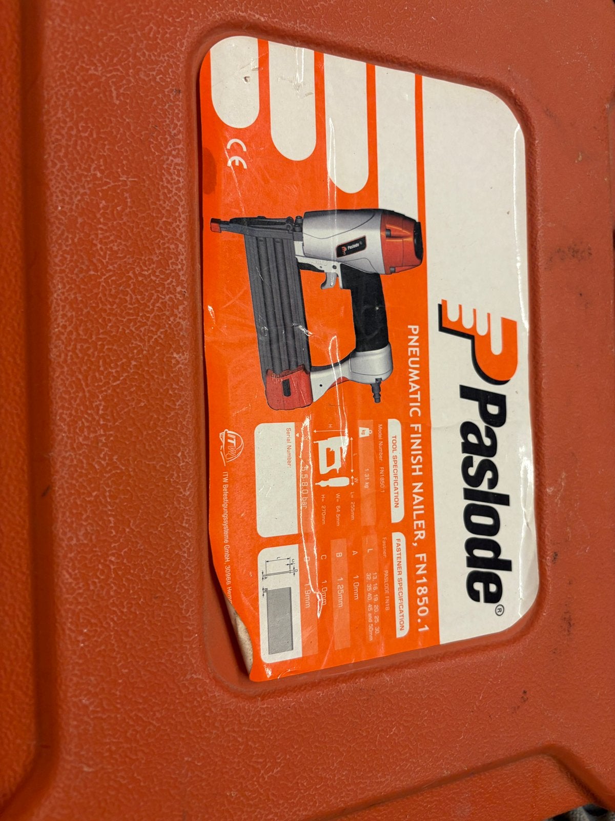 Paslode mini-armsluiter, Ophalen, Gebruikt