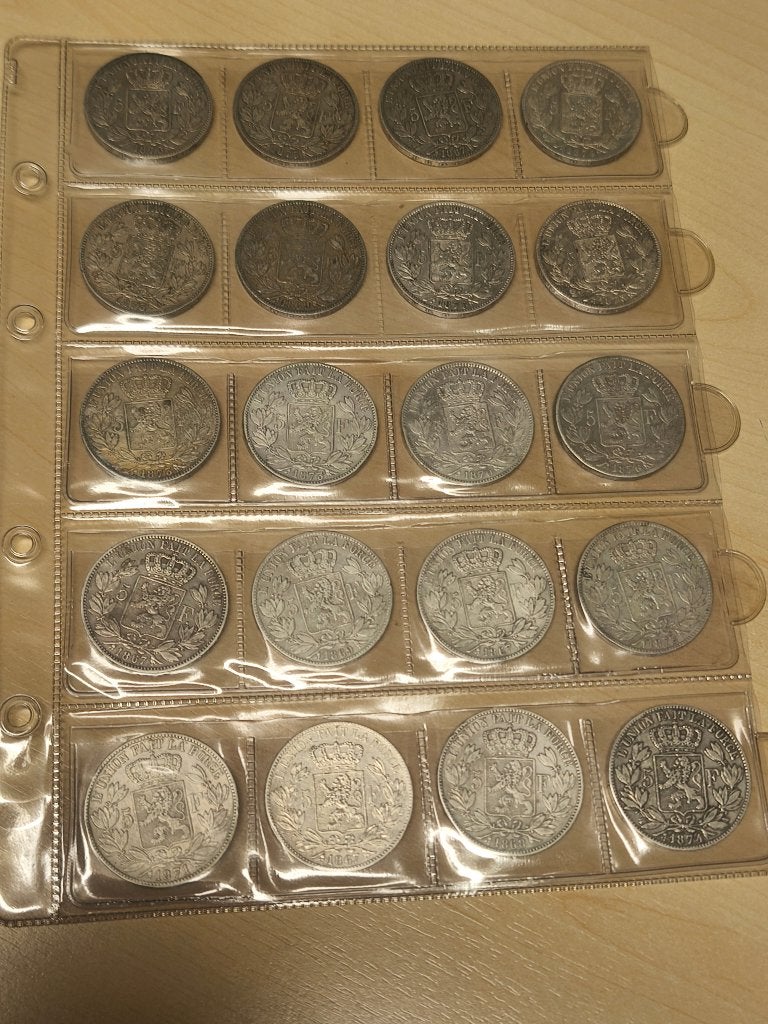 20 x 5 Francs Leopold 2 in goede conditie, Ophalen of Verzenden