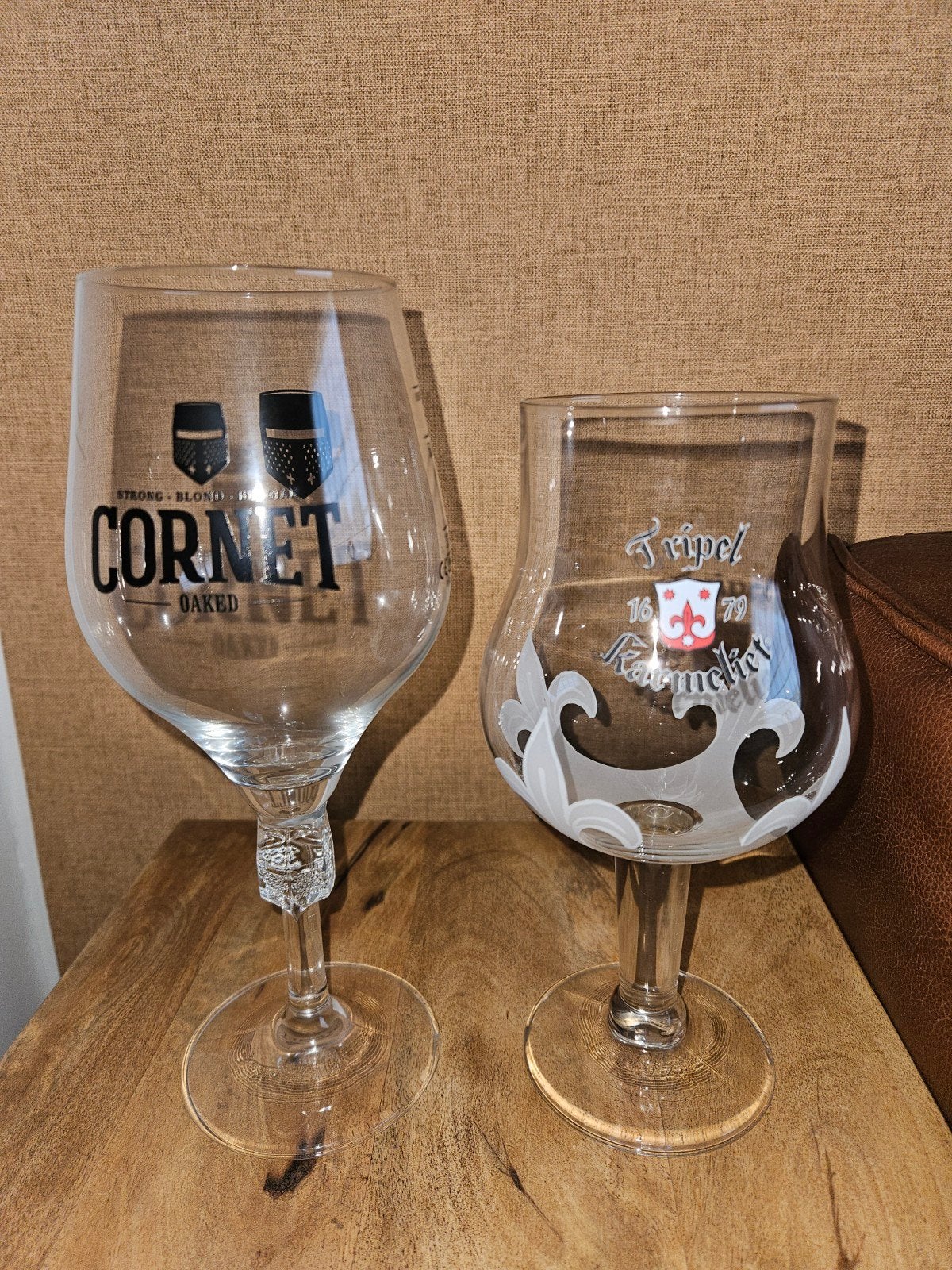 bierglazensets (duvel, cornet, delirium, karmeliet,... ), Verzamelen, Ophalen, Zo goed als nieuw, Glas of Glazen, Duvel