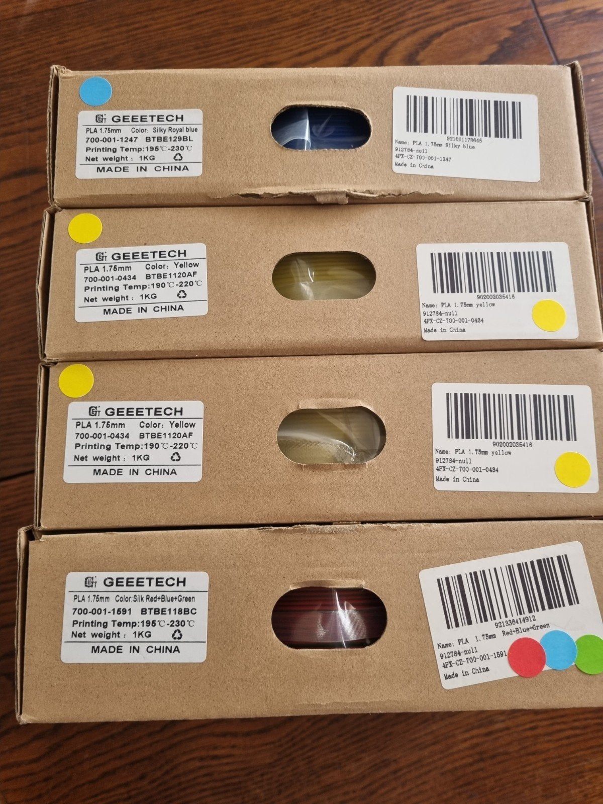 4 kg GEEETECH pla 1.74mm, TV, Hi-fi & Vidéo, Batteries, Enlèvement