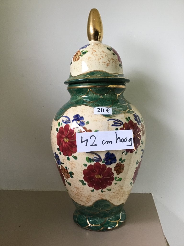 beau vase ancien avec couvercle de 42 cm de haut et autres, Antiquités & Art, Enlèvement ou Envoi