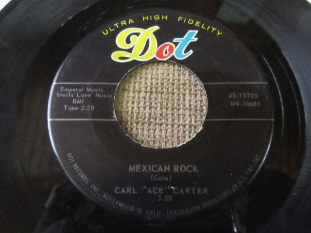 Carl "Ace" Carter ‎– Blues Stay Away From Me / Mexican Rock, Pressage original, 7 inch, Utilisé, R&B et Soul