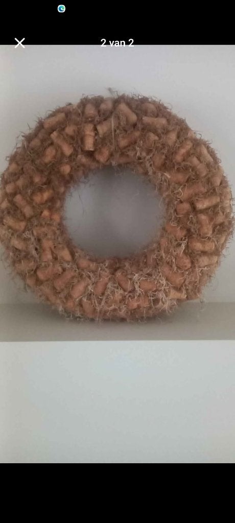 Decoratieve krans en bollen met kurk, Huis en Inrichting, Woonaccessoires | Kransen, Ophalen, Nieuw, Krans, Natuurlijk materiaal