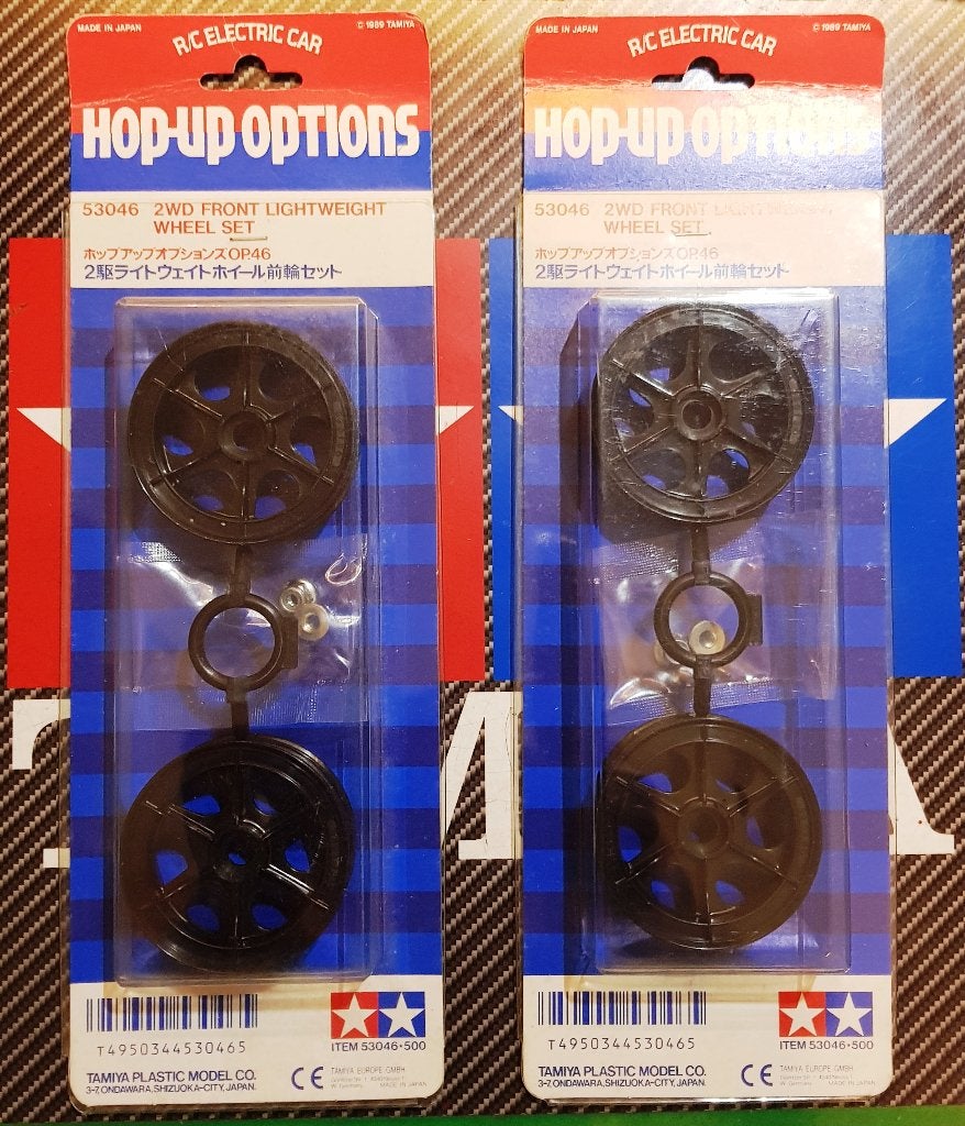 Vintage Tamiya 2WD FRONT LIGHTWEIGHT WHEEL SET #53046 Nieuw, Elektro, Verzenden, Nieuw, Schaal 1:10