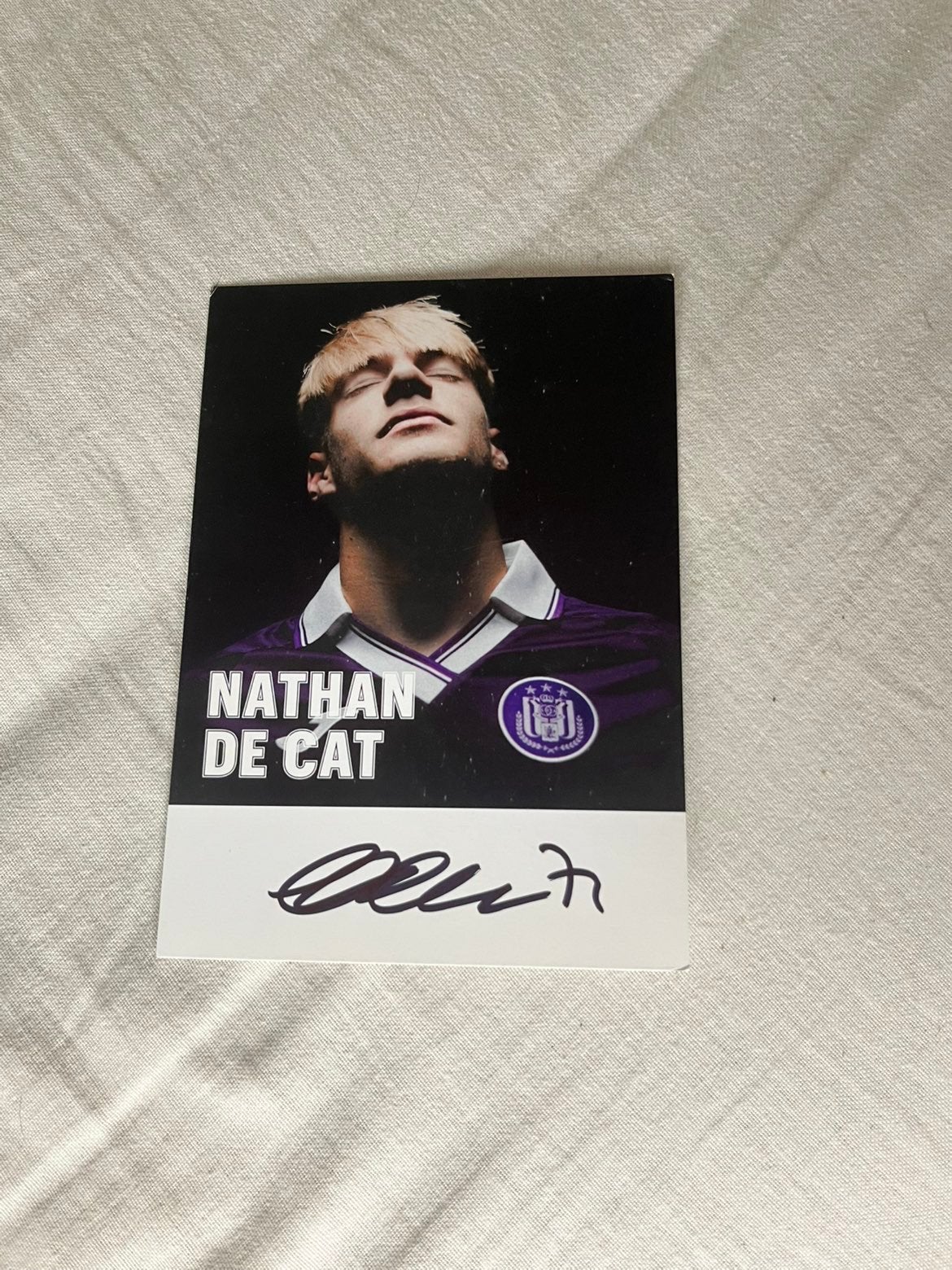Nathan De Cat Handtekening, Verzamelen, Ophalen of Verzenden, Nieuw, Spelerskaart