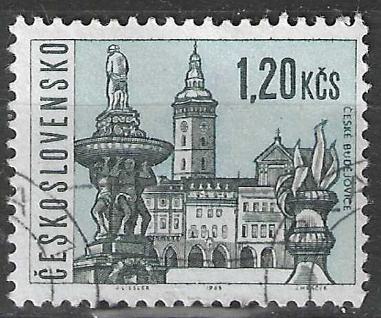 Tchécoslovaquie 1965 - Yvert 1443 - Ceske Budejovice (ST), Envoi, Affranchi